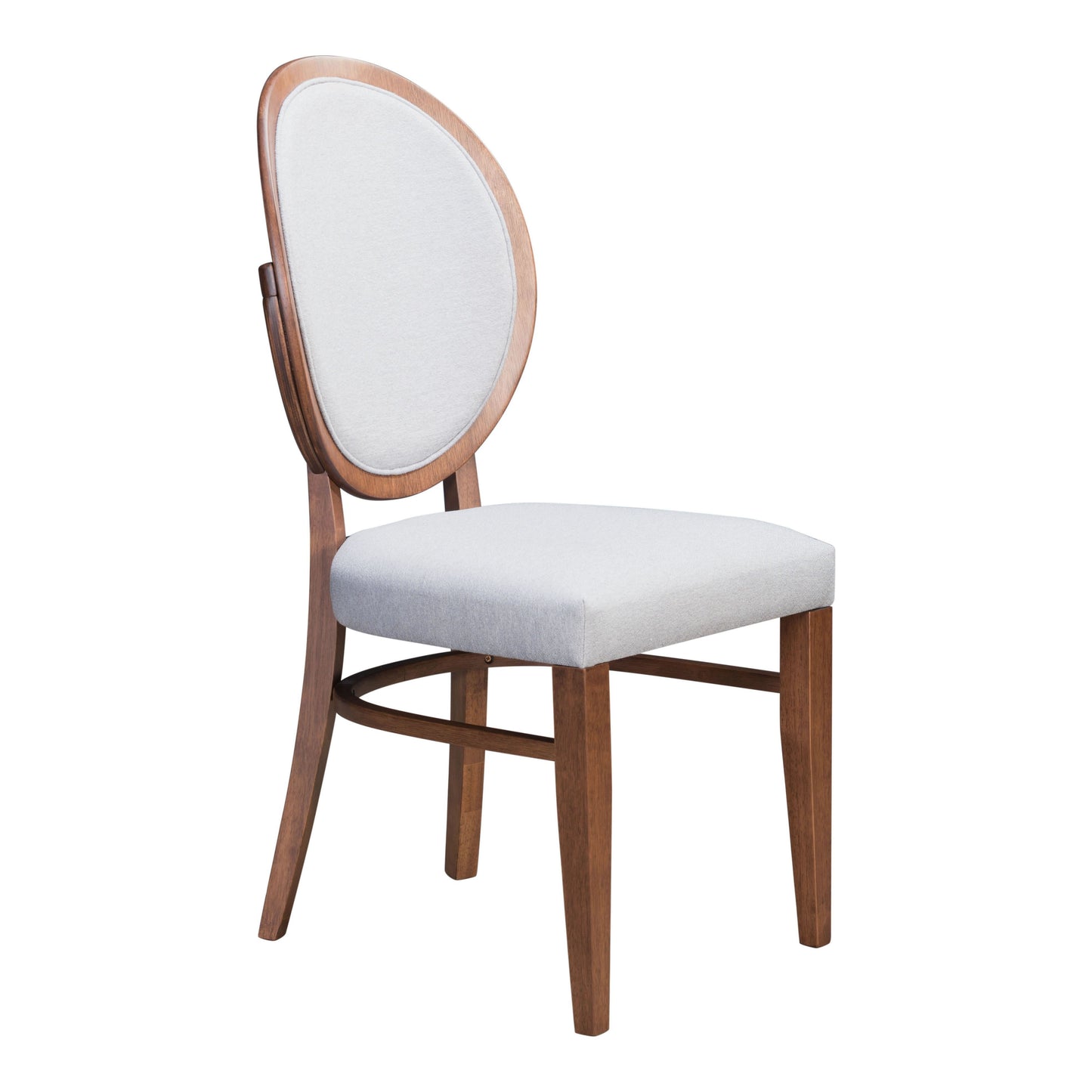 Regents Dining Chair (Set of 2) Walnut & Light Gray