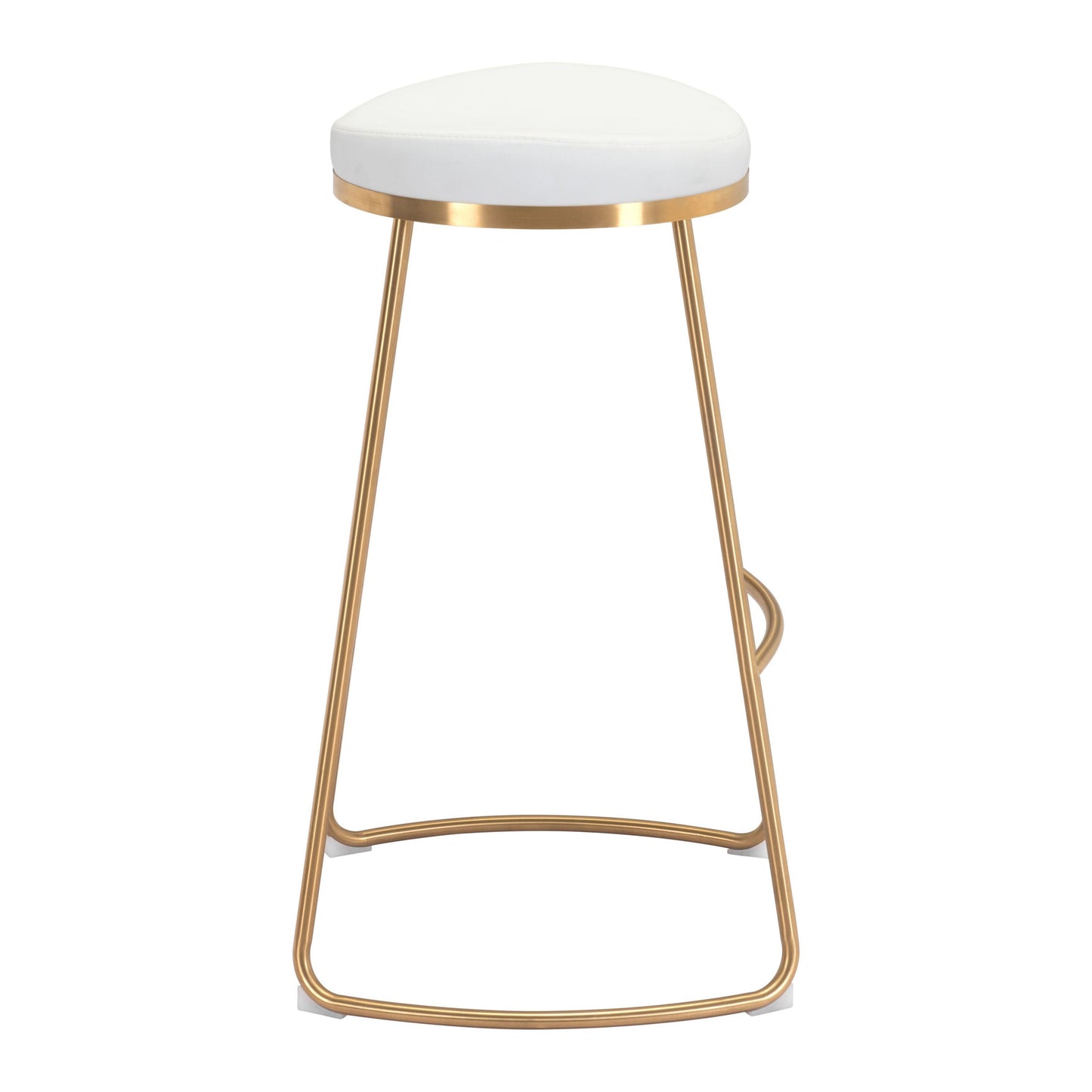 Bree Barstool (Set of 2) White & Gold