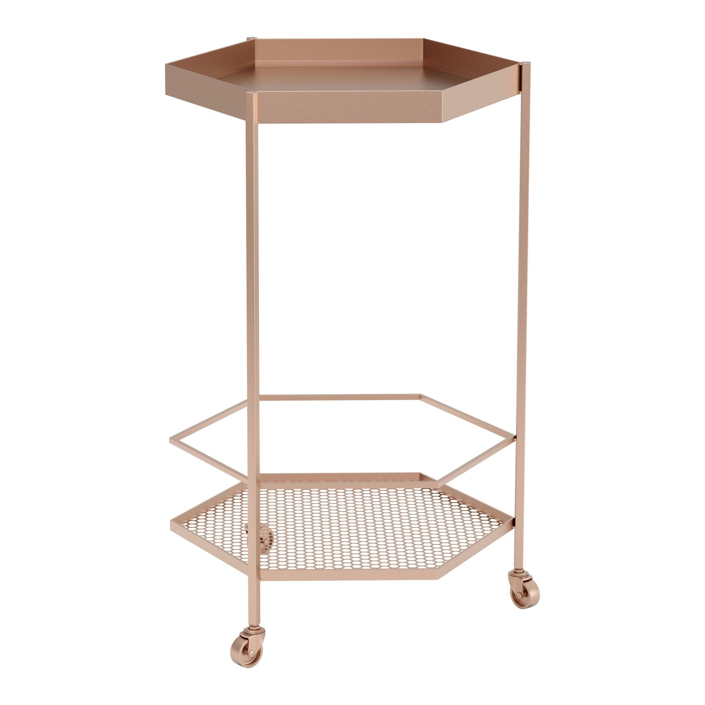 Hex Bar Cart Copper