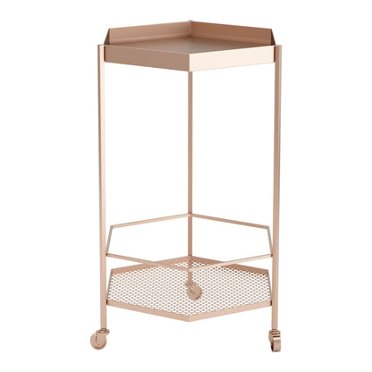 Hex Bar Cart Copper