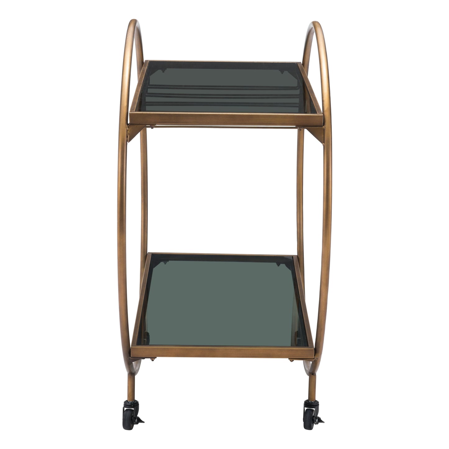 Arc Bar Cart Brass & Black