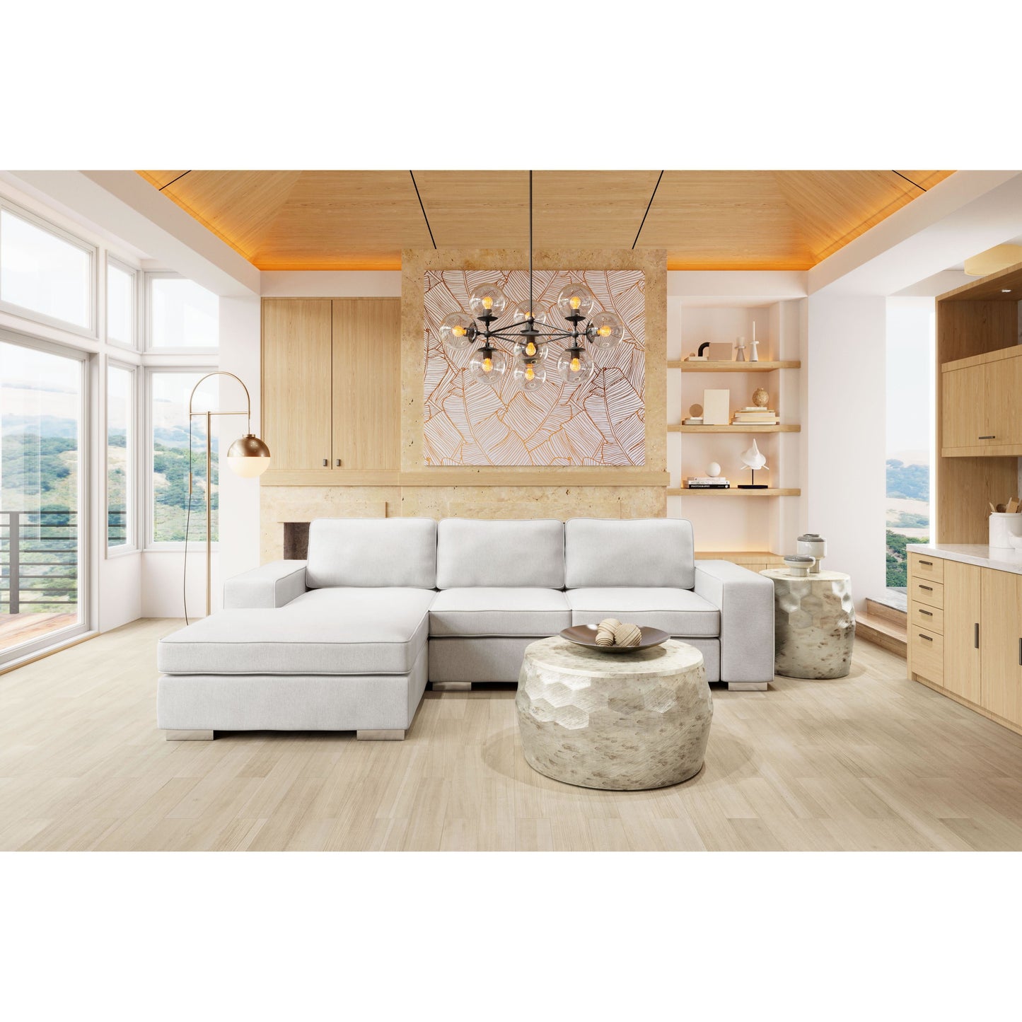 Brickell Sectional White