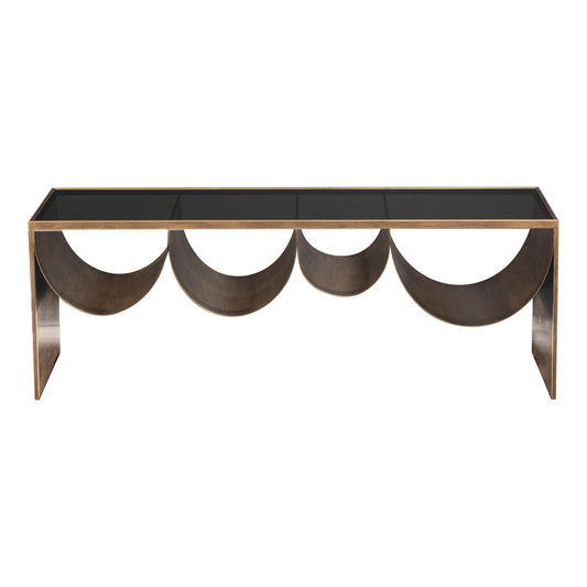 Reed Coffee Table Brass & Black