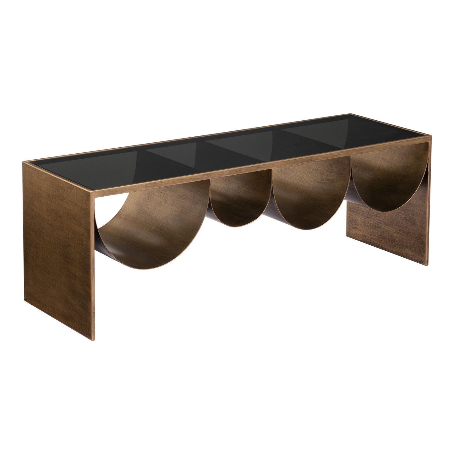 Reed Coffee Table Brass & Black