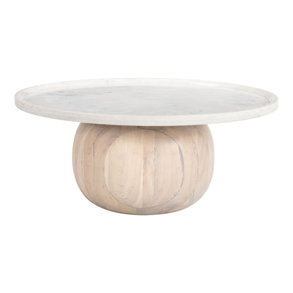 Savona Coffee Table White & Natural