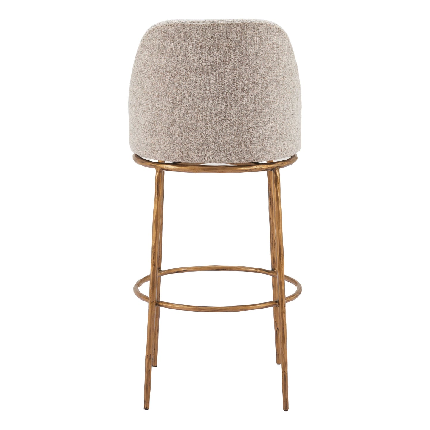 Nordhavn Swivel Barstool Beige & Gold