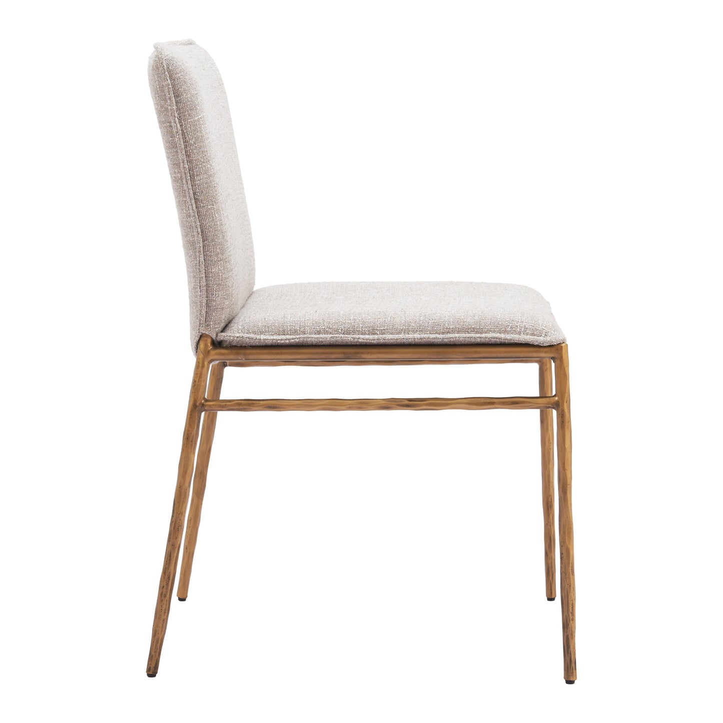 Nordvest Dining Chair Beige & Gold