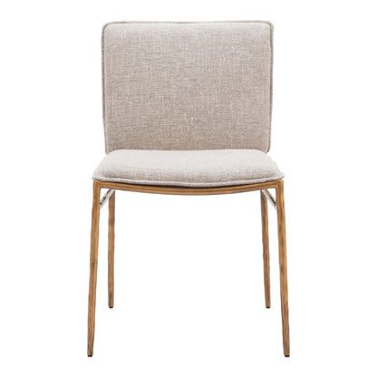 Nordvest Dining Chair Beige & Gold