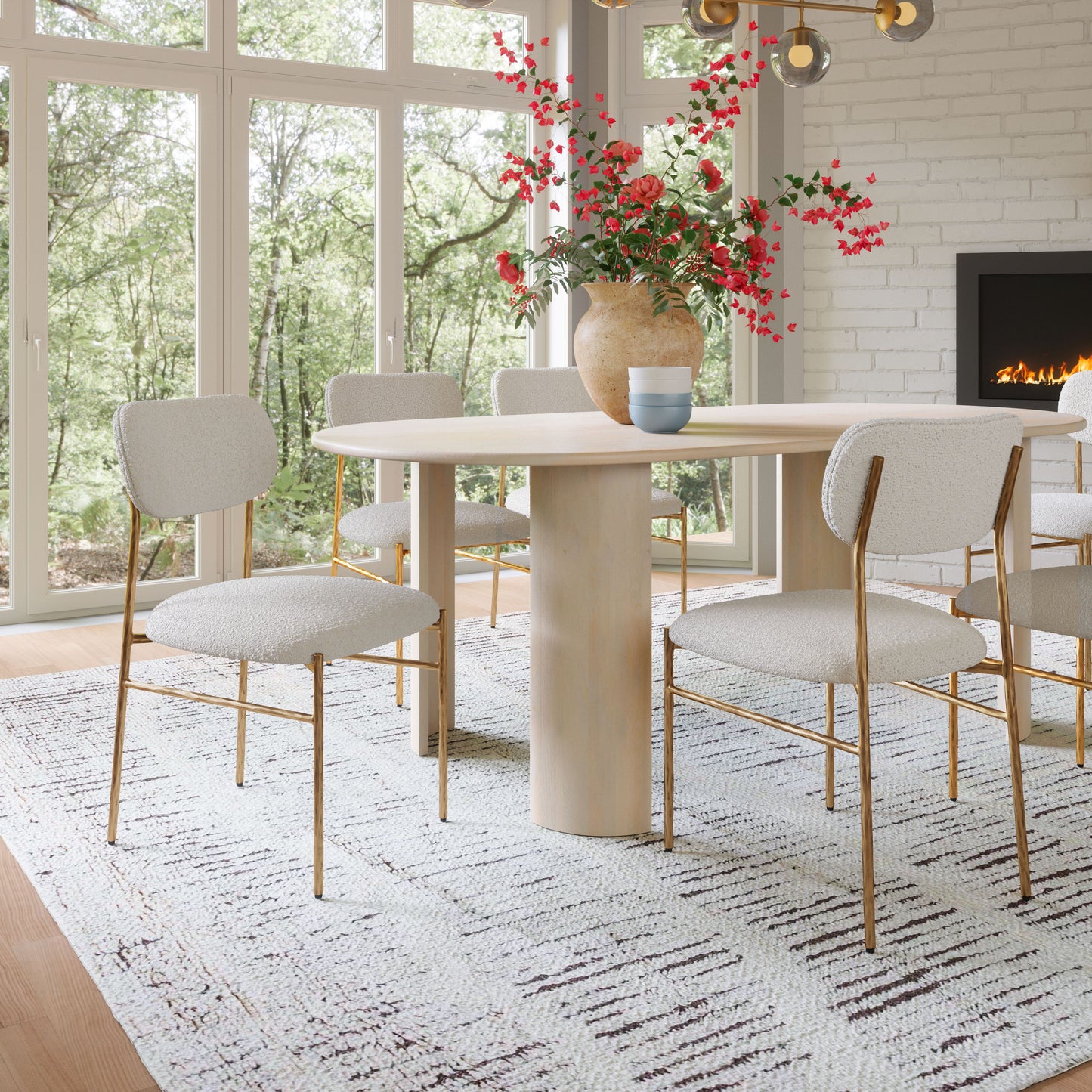 Sydhavnen Dining Chair Cream & Gold