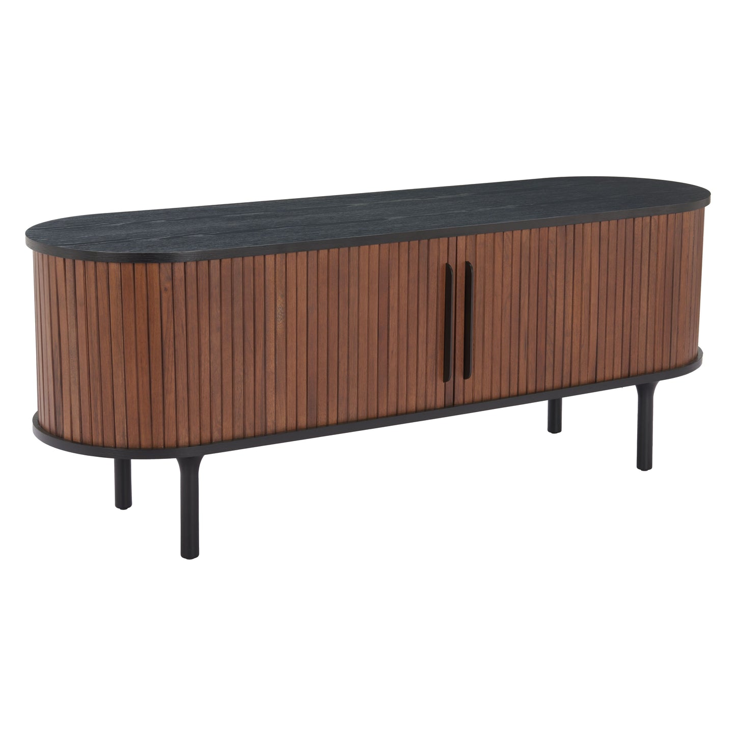 Koriana Entertainment Stand Black & Walnut