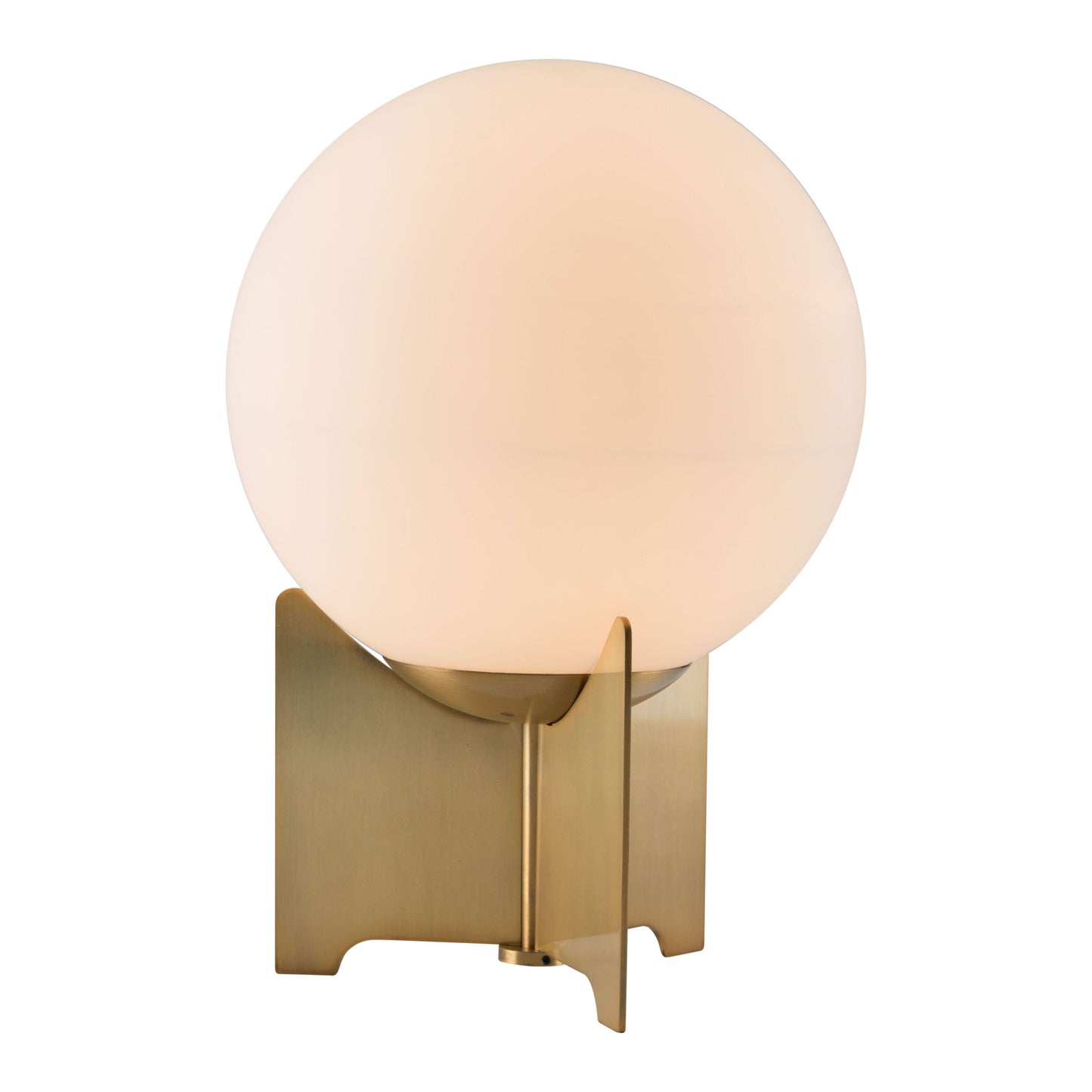 Pearl Table Lamp White & Brass