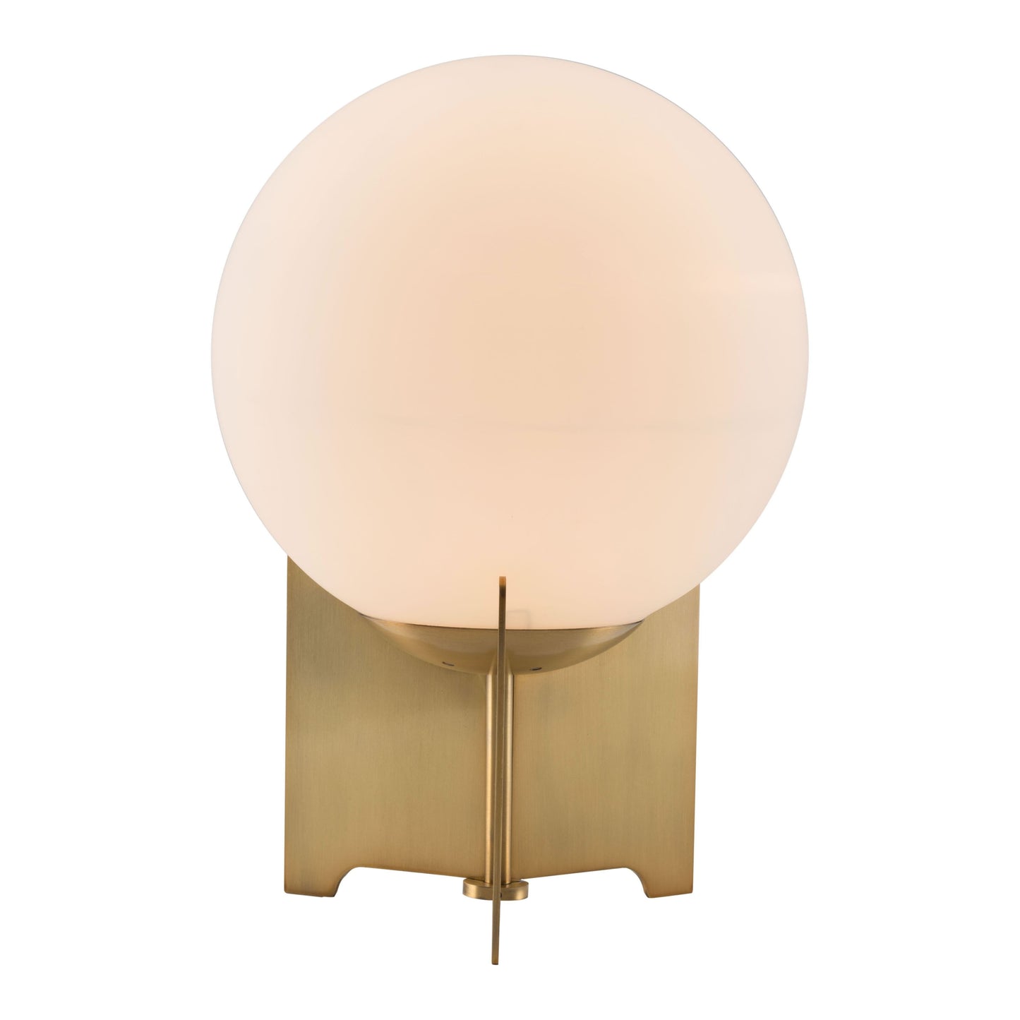 Pearl Table Lamp White & Brass