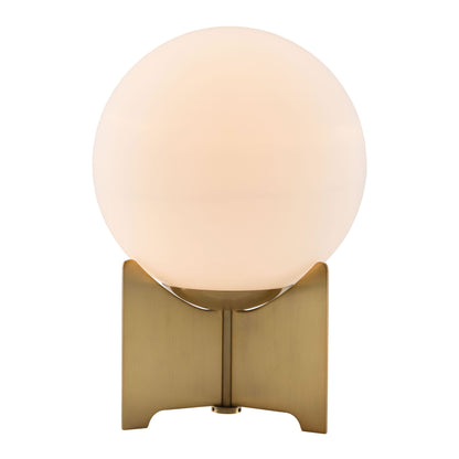 Pearl Table Lamp White & Brass