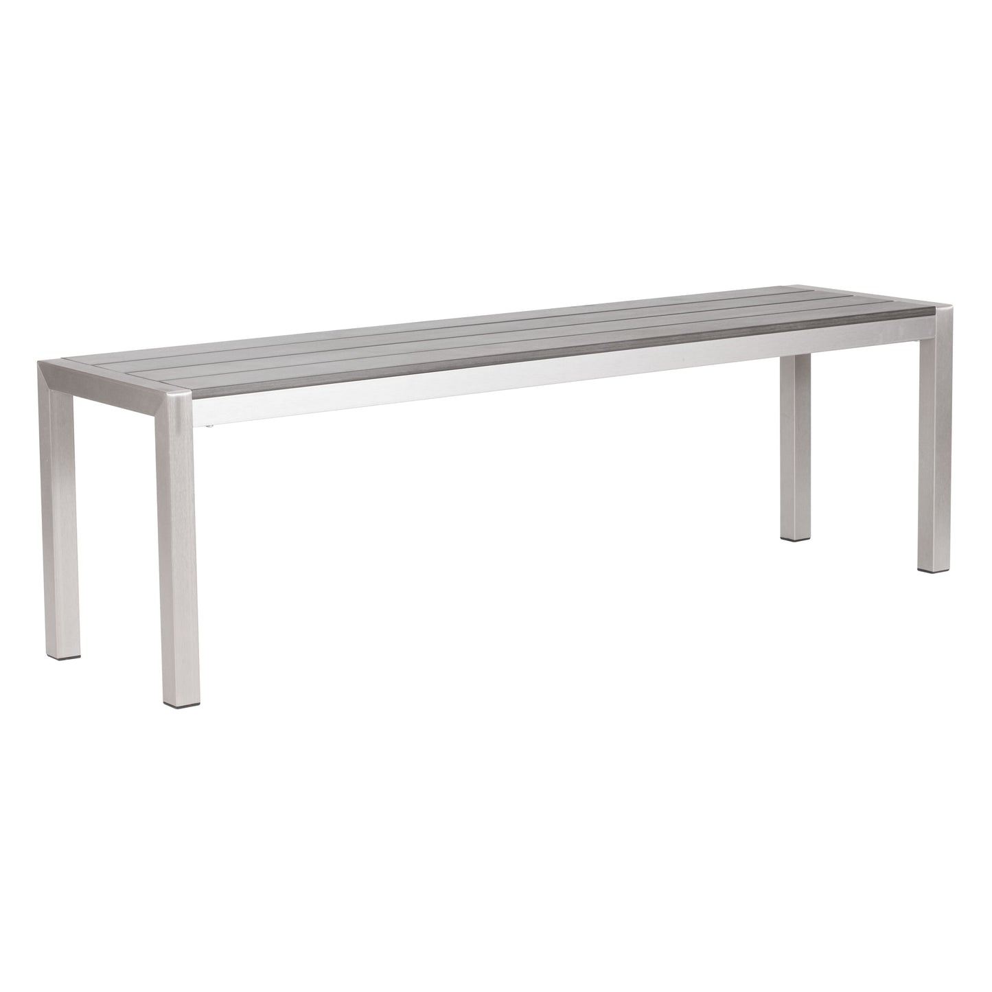 Metropolitan Double Bench Gray & Silver