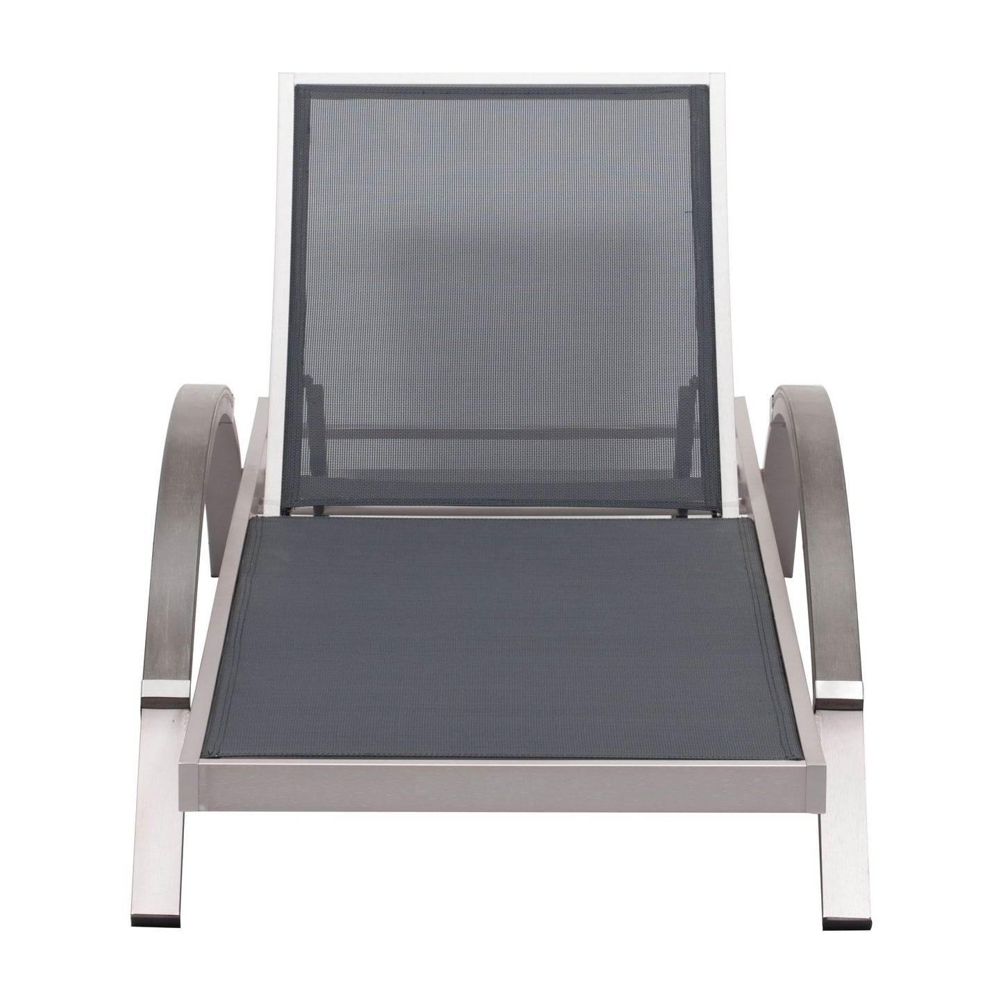 Metropolitan Chaise Lounge Gray & Silver