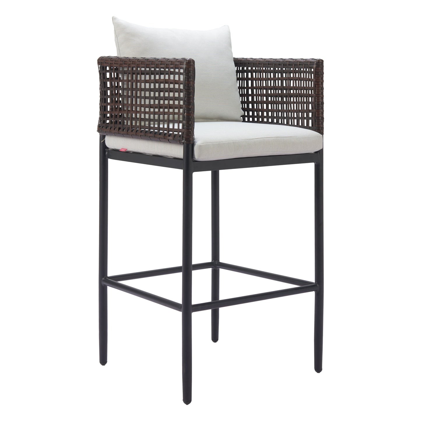 Palm Paradise Barstool Gray