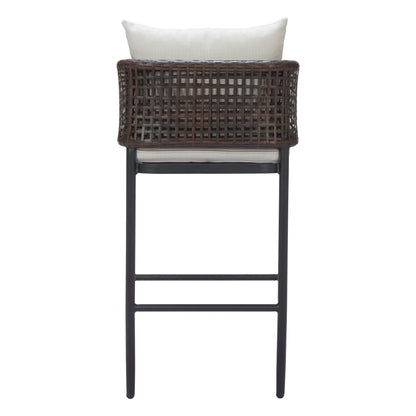 Palm Paradise Barstool Gray