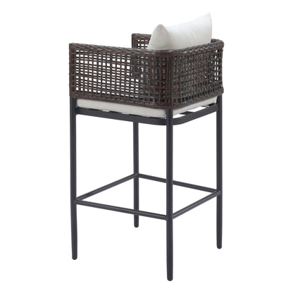 Palm Paradise Barstool Gray