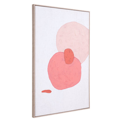 Pink Geode Canvas Wall Art Multicolor