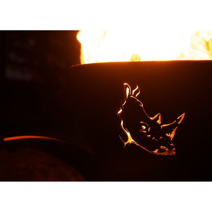 Africa's Big Five Wood Burning Fire Pit