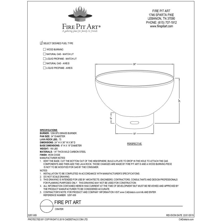 Crater Eclipse Wood Burning Fire Pit