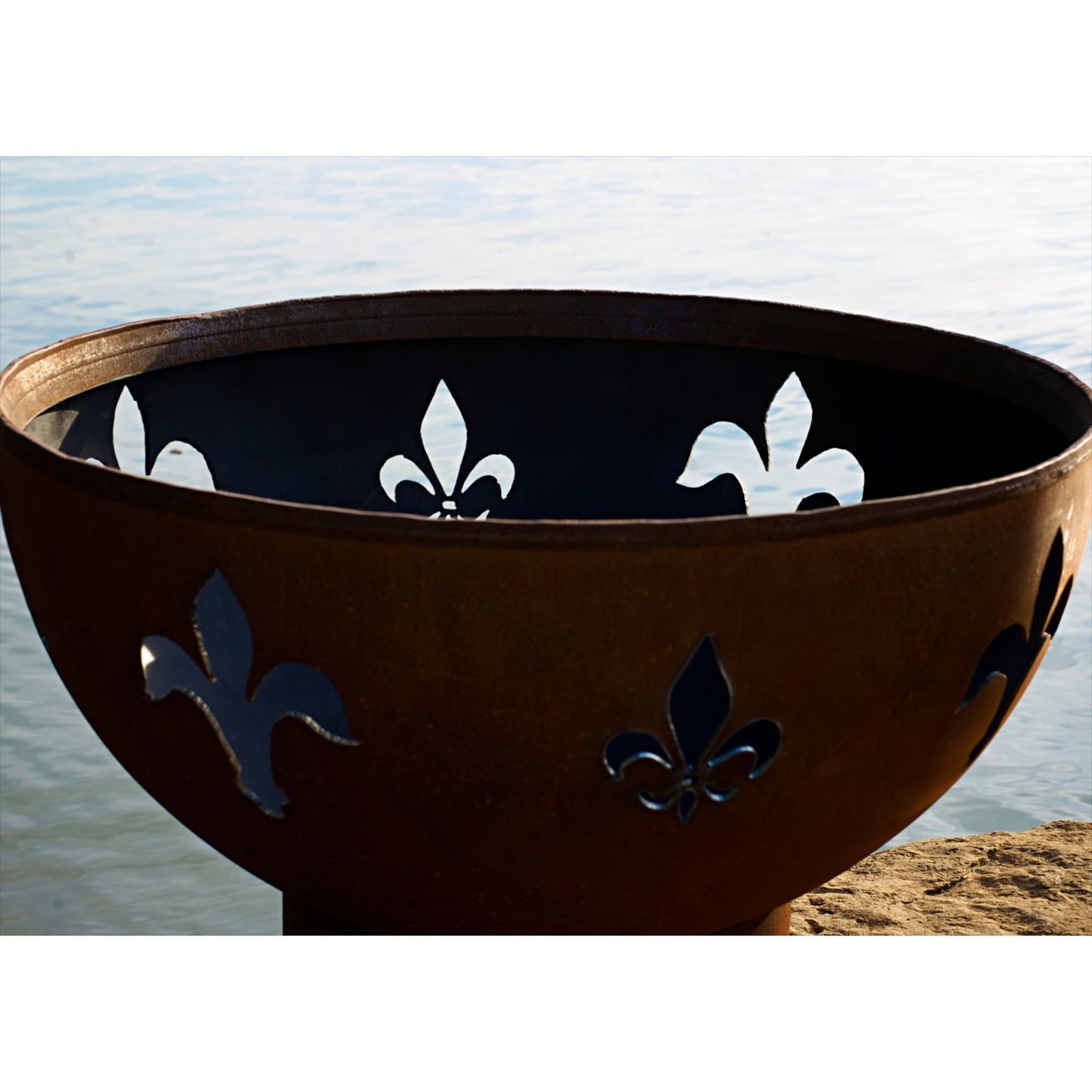 Fleur de Lis Wood Burning Fire Pit