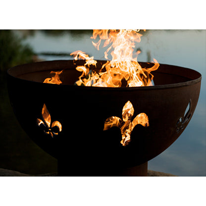 Fleur de Lis Wood Burning Fire Pit