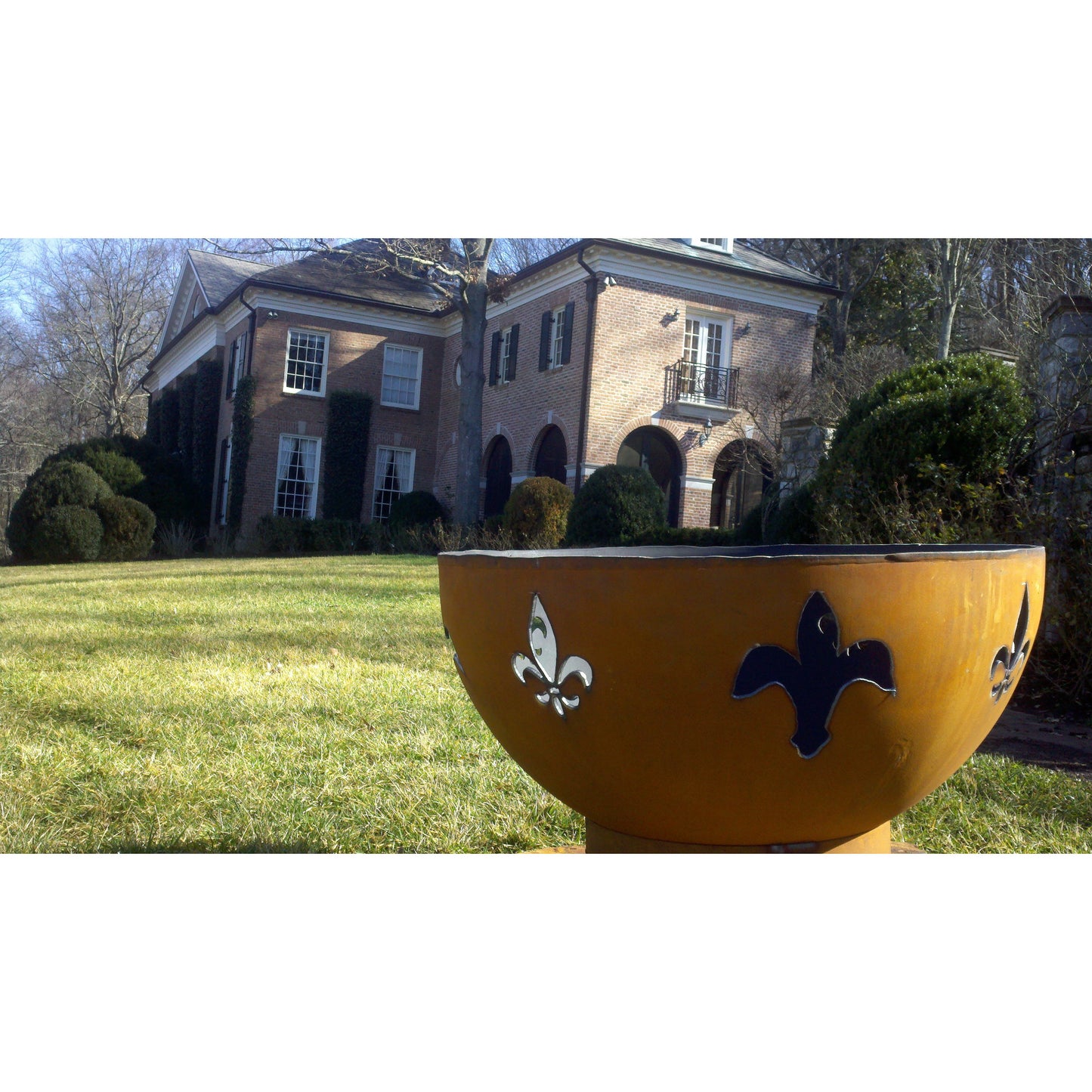 Fleur de Lis Wood Burning Fire Pit