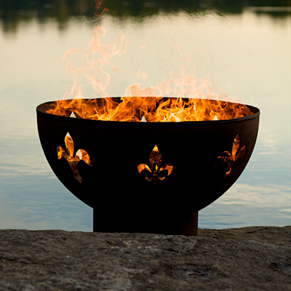 Fleur de Lis Wood Burning Fire Pit