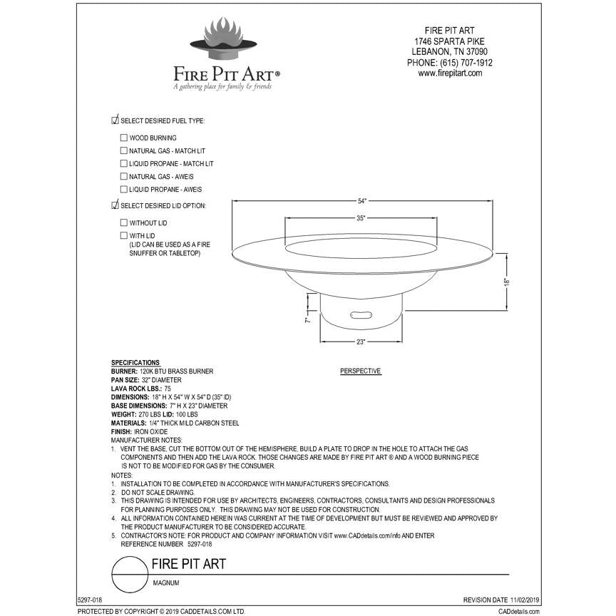 Magnum Gas Fire Pit