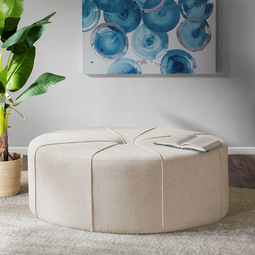 Bailee Oval Ottoman - Crane & Home